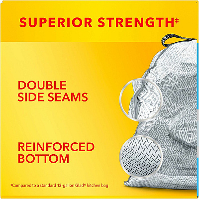 Glad ForceFlexPlus Tall Kitchen Drawstring Trash Bags (CLO70320BD)