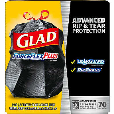 Glad Large Drawstring Trash Bags - ForceFlexPlus (CLO70358PL)