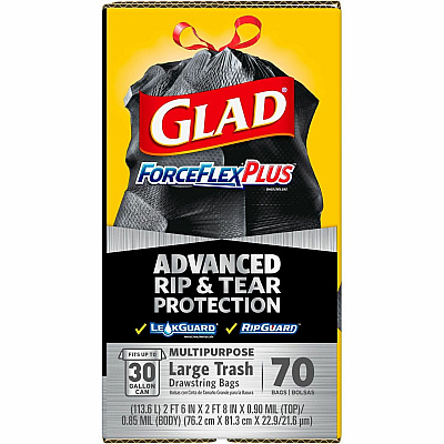 Glad Large Drawstring Trash Bags - ForceFlexPlus (CLO70358PL)