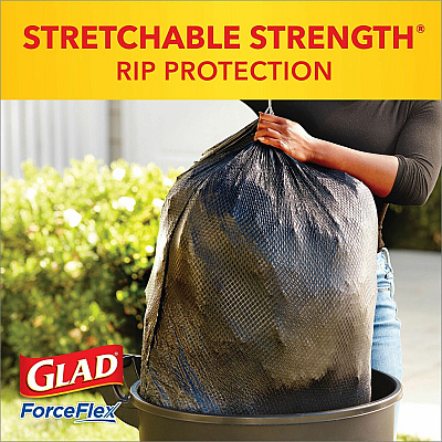 Glad ForceFlexPlus Large Drawstring Trash Bags (CLO70359PL)