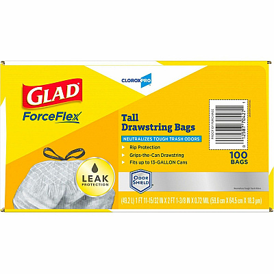 CloroxPro ForceFlex Tall Kitchen Drawstring Trash Bags (CLO70427BD)