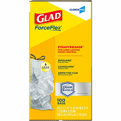 CloroxPro ForceFlex Tall Kitchen Drawstring Trash Bags (CLO70427PL)