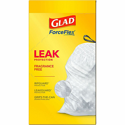 Glad ForceFlex Tall Kitchen Drawstring Trash Bags (CLO78362PL)