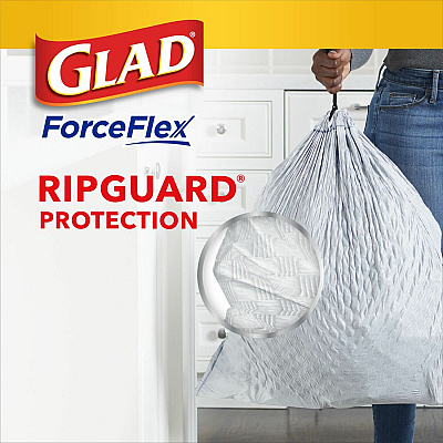 Glad ForceFlex Tall Kitchen Drawstring Trash Bags (CLO78362PL)