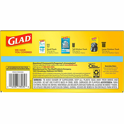 Glad ForceFlex Tall Kitchen Drawstring Trash Bags (CLO78899PL)