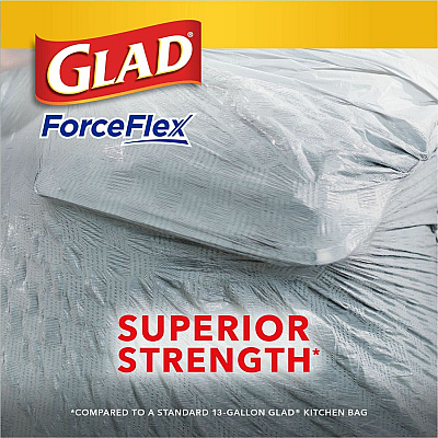Glad ForceFlex Tall Kitchen Drawstring Trash Bags (CLO78899PL)