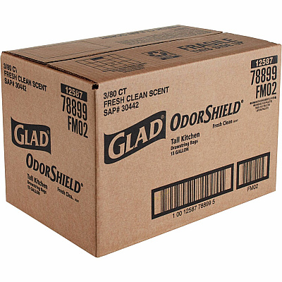 Glad ForceFlex Tall Kitchen Drawstring Trash Bags (CLO78899PL)