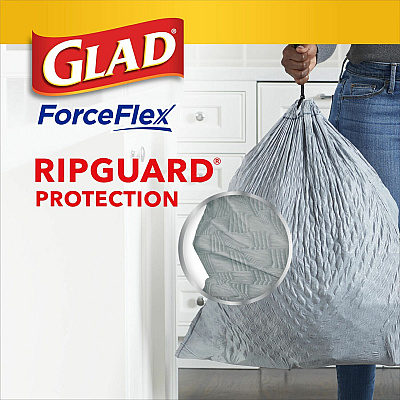 Glad ForceFlex Tall Kitchen Drawstring Trash Bags (CLO78899PL)
