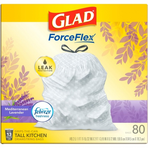 Glad ForceFlex Tall Kitchen Drawstring Trash Bags (78902BD)