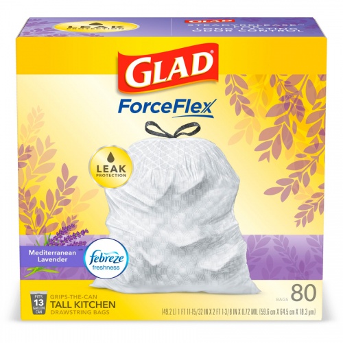 Glad ForceFlex Tall Kitchen Drawstring Trash Bags (78902BD)