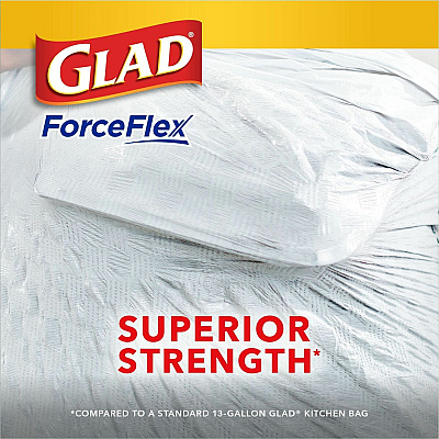Glad ForceFlex Tall Kitchen Drawstring Trash Bags (CLO78902PL)