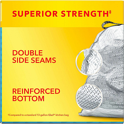 Glad ForceFlexPlus X-Large Kitchen Drawstring Bags (CLO78913PL)