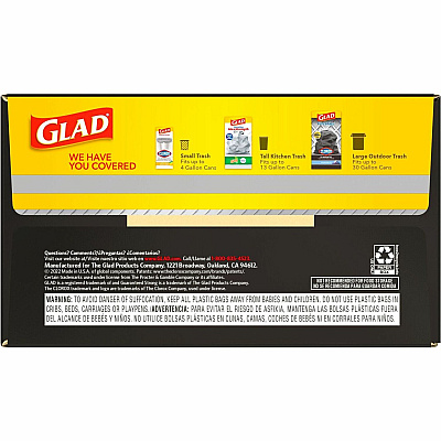 Glad Large Drawstring Trash Bags (CLO78952BD)