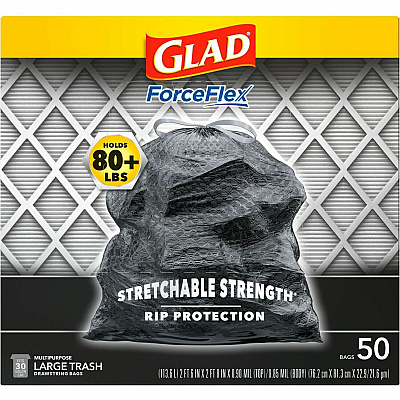 Glad ForceFlexPlus Drawstring Large Trash Bags (CLO78997BD)