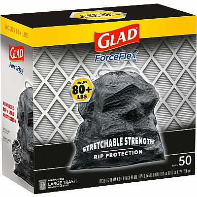 Glad ForceFlexPlus Drawstring Large Trash Bags (CLO78997PL)