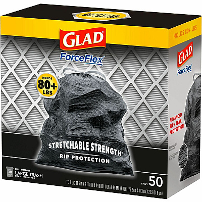 Glad ForceFlexPlus Drawstring Large Trash Bags (CLO78997PL)
