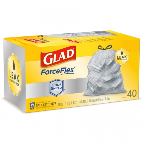Glad ForceFlex Tall Kitchen Drawstring Trash Bags - OdorShield (79008)
