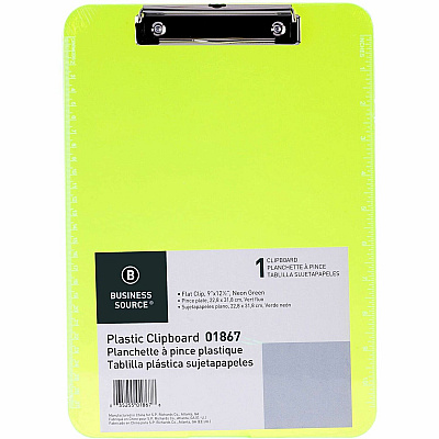 Business Source Flat Clip Clipboard (BSN01867)