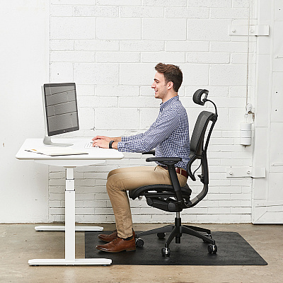 deflecto Ergonomic Sit-Stand Chair Mat for Multi-surface (DEFCM24142BLKSS)
