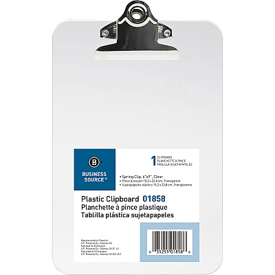 Business Source Plastic Clipboard (BSN01858BX)