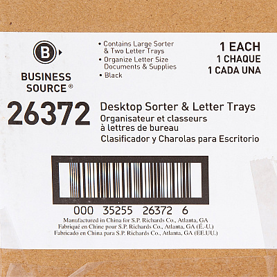 Business Source Smart Sorter Letter Tray/Organizer (BSN26372)