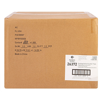 Business Source Smart Sorter Letter Tray/Organizer (BSN26372)