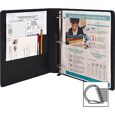 Business Source EasyOpen Locking Slant-D Ring Binders (BSN26967)