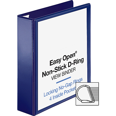 Business Source Easy Open Nonstick D-Ring View Binder (BSN26975)