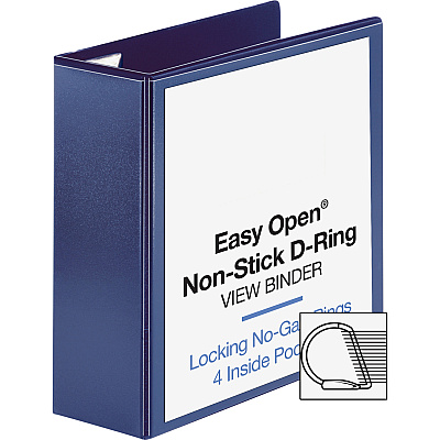 Business Source Easy Open Nonstick D-Ring View Binder (BSN26977)
