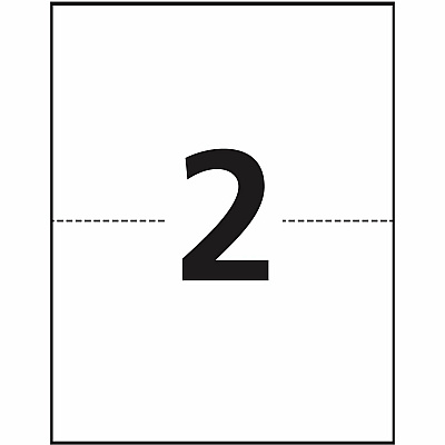 Avery White Rectangle Labels TrueBlock, 8½" x 5½" , for Laser and Inkjet Printers (AVE8126)
