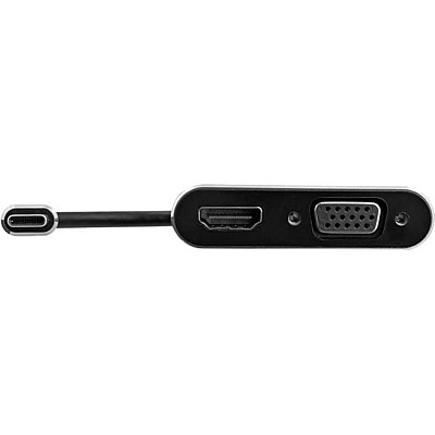 StarTech Usb C To Vga And Hdmi Adapter - Aluminum - Usb Type-c Multiport Video Adapter - Usb-c To Hdmi/vga Monitor (CDP2HDVGA)