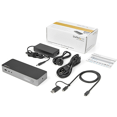 StarTech Universal Laptop Docking Station, Hybrid Usb-c & Usb-a Dock, Dual 4k Dp & Hdmi, 60w Pd, Mac / Windows / Chrome Os, 4x Usb 5gbps Hub, Gbe (DK30C2DPPD)