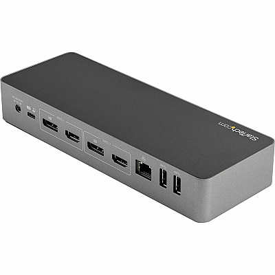 StarTech Universal Laptop Docking Station, Hybrid Usb-c & Usb-a Dock, Dual 4k Dp & Hdmi, 100w Pd, Mac / Windows / Chrome Os, 4x Usb 5gbps Hub, Gbe (DK30C2DPEP)