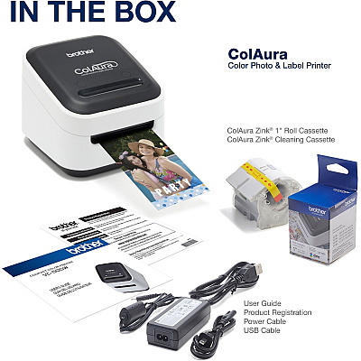 Brother ColAura Color Photo and Label Printer with Wireless Networking (BRTVC500W)