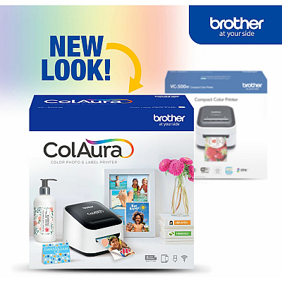 Brother ColAura Color Photo and Label Printer with Wireless Networking (BRTVC500W)