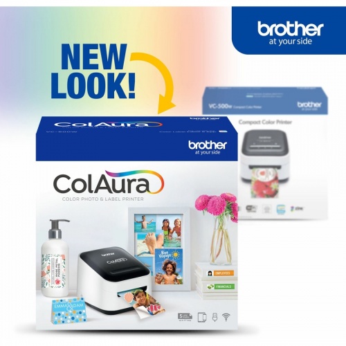 Brother ColAura Color Photo and Label Printer with Wireless Networking (VC500W)