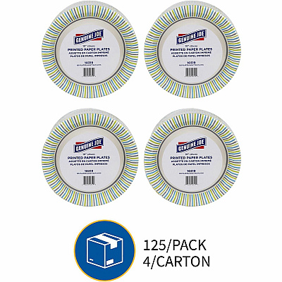 Genuine Joe 10" Printed Paper Plates (GJO10319CT)