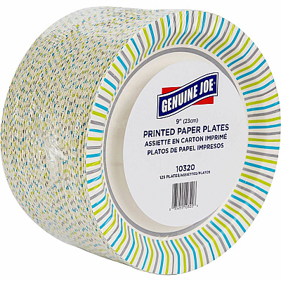 Genuine Joe 9" Printed Paper Plates (GJO10320CT)