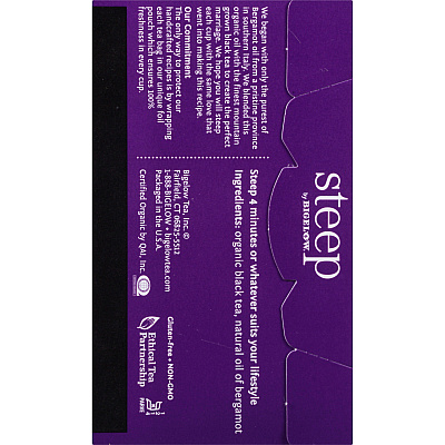 Bigelow Organic Earl Grey Black Tea Bag (BTC17700)