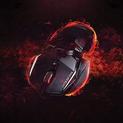 Mad Catz The Authentic R.A.T. 1+ Optical Gaming Mouse (MDCMR01MCAMBL00)