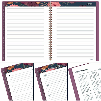 AT-A-GLANCE Dark Romance Weekly/Monthly Planner, Floral Artwork, 11 x 8.5, Multicolor Cover, 13-Month: Jan 2026 to Jan 2027 (5254905)