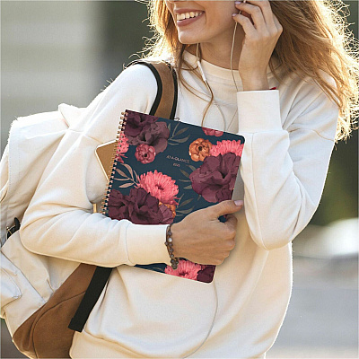 AT-A-GLANCE Dark Romance Weekly/Monthly Planner, Floral Artwork, 11 x 8.5, Multicolor Cover, 13-Month: Jan 2026 to Jan 2027 (5254905)