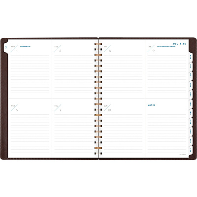 AT-A-GLANCE Signature Collection Academic Weekly/Monthly Planners, 11.5 x 8, Distressed Brown Cover, 13-Month: July 2025 to July 2026 (YP905A09)