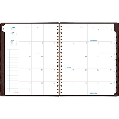 AT-A-GLANCE Signature Collection Academic Weekly/Monthly Planners, 11.5 x 8, Distressed Brown Cover, 13-Month: July 2025 to July 2026 (YP905A09)