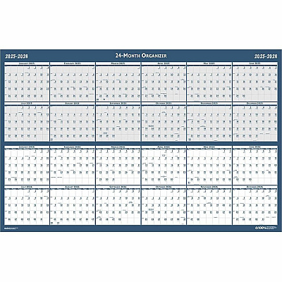 House of Doolittle 2 Year Wipe Off Classic Wall Calendar (HOD3964)