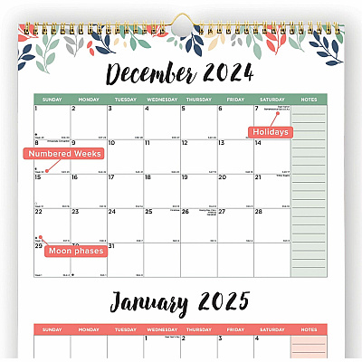 Blueline 3-Month Colorful Wall Calendar (C171129)