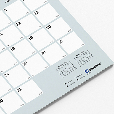 Blueline Romantic Floral Wall Calendar (REDC173122)