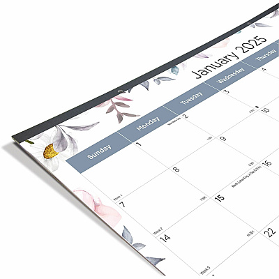 Blueline Passion Floral Desk Pad Calendar (C194113)