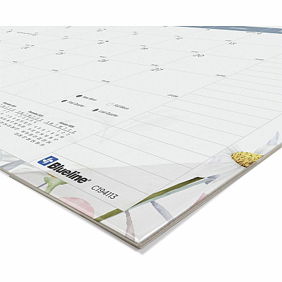 Blueline Passion Floral Desk Pad Calendar (C194113)