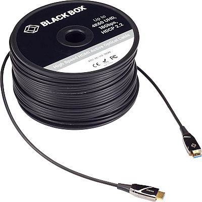 Black Box High-speed Hdmi 2.0 Active Optical Cable (aoc) - 4k60, 4:4:4, 18 Gbps, 100-m (328-ft.) (AOCHLH2100M)